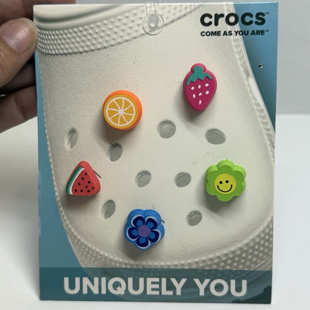 Crocs Jibbitz Fun Eraser 5 Pack Shoe Charms For Boys And Girls New